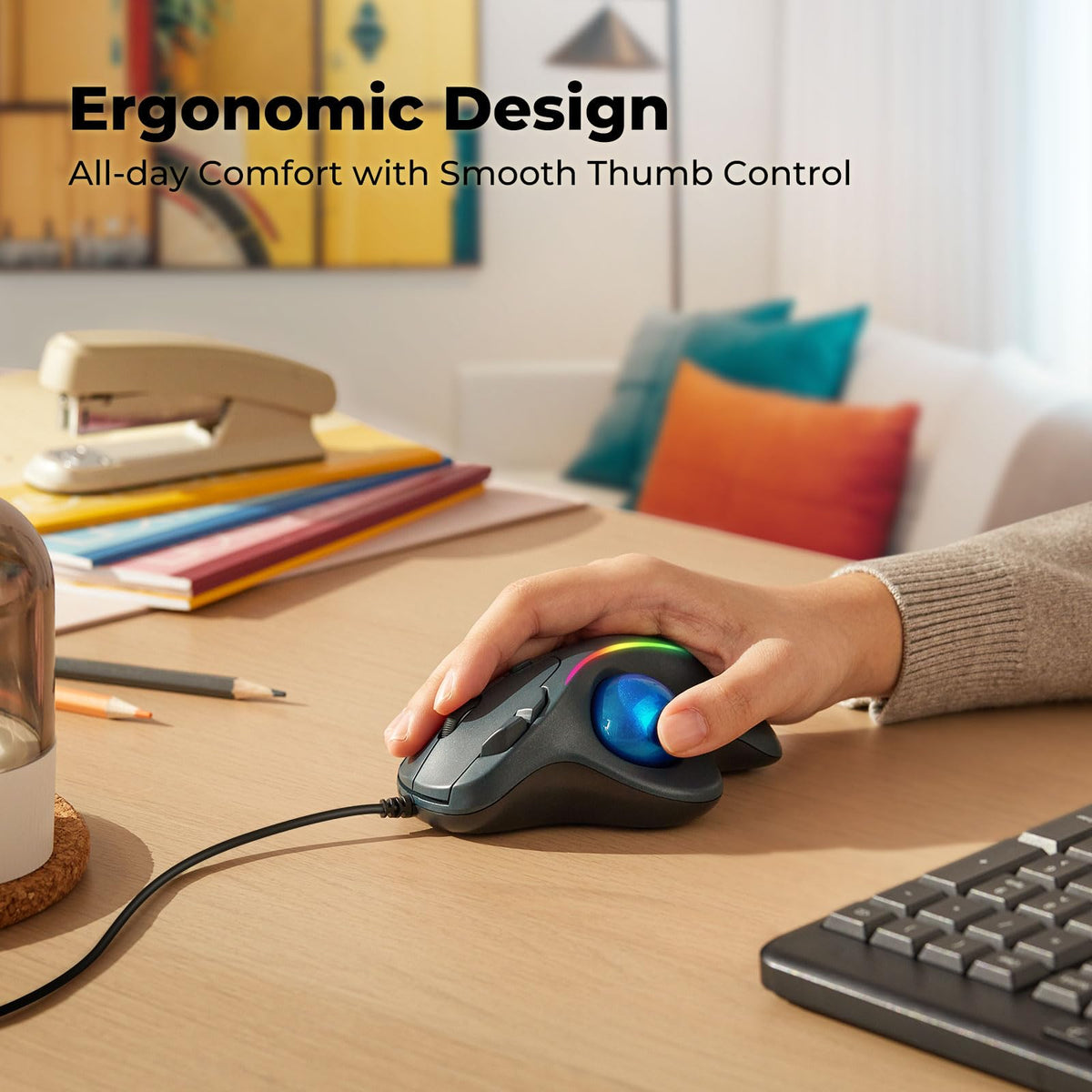 Ergonomic Trackball Mouse M397