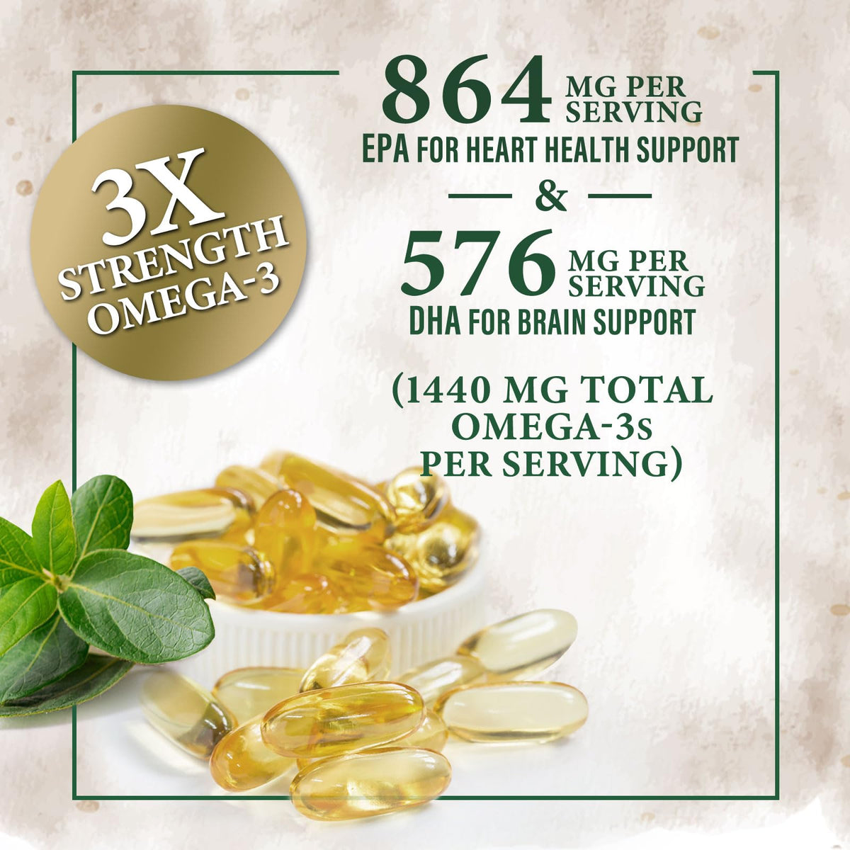 2400mg Omega 3 Fish Oil Softgels S826765