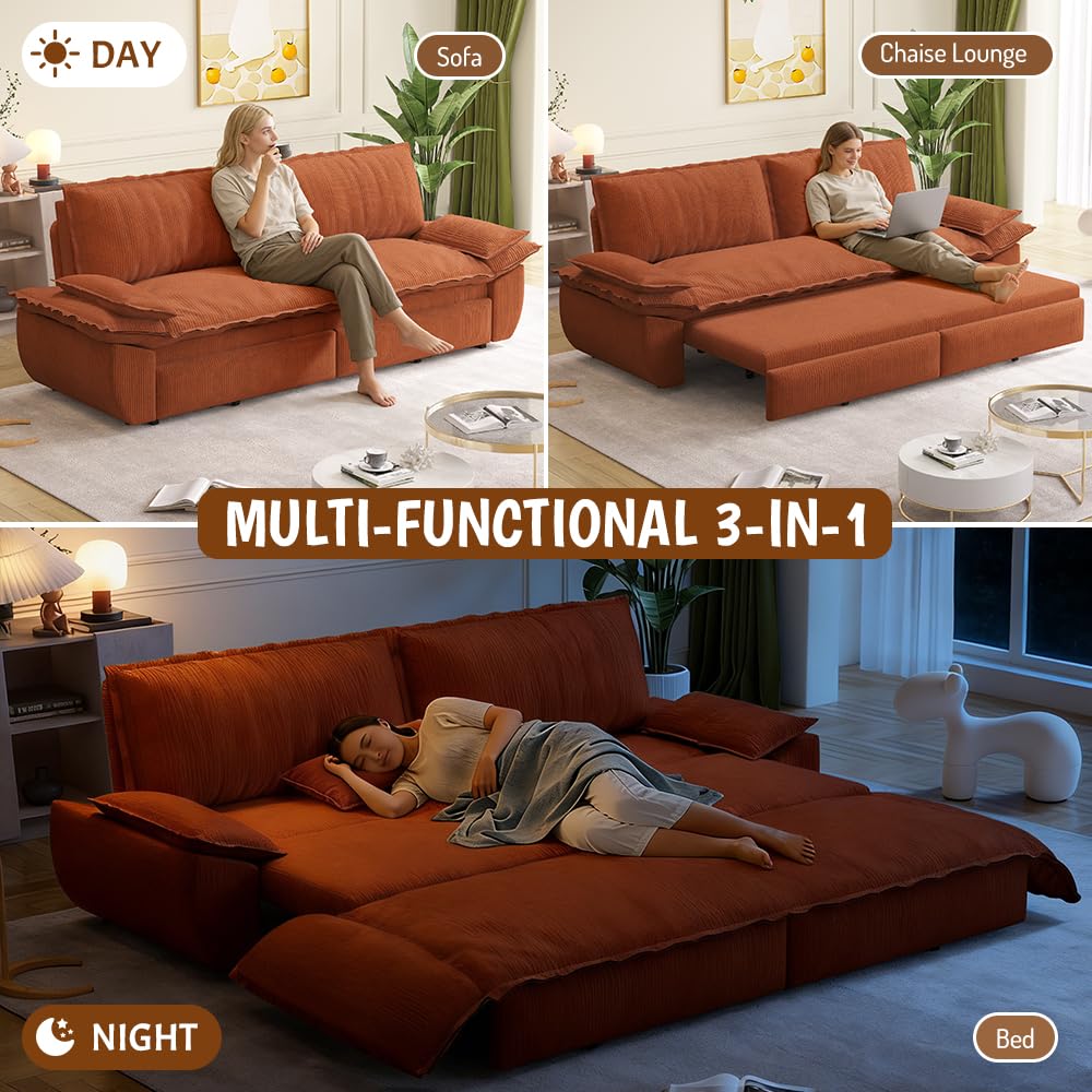 Orange Velvet Two Seater Sofa R2026