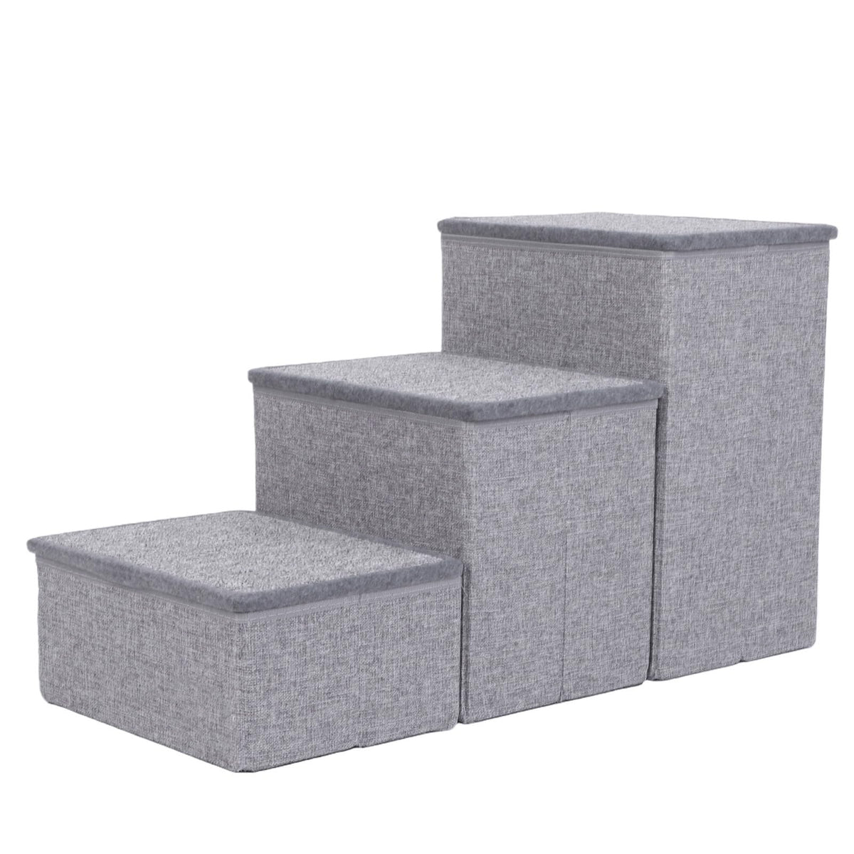 Foldable 3 Step Dog Stairs with Storage Q5051