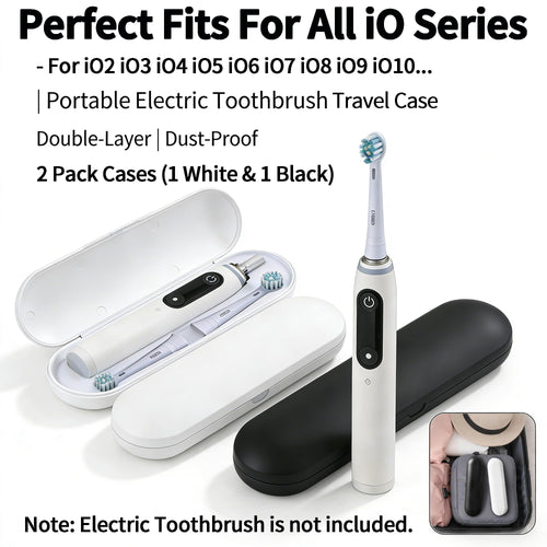 2 Pack Plastic Electric Toothbrush Travel Case A367