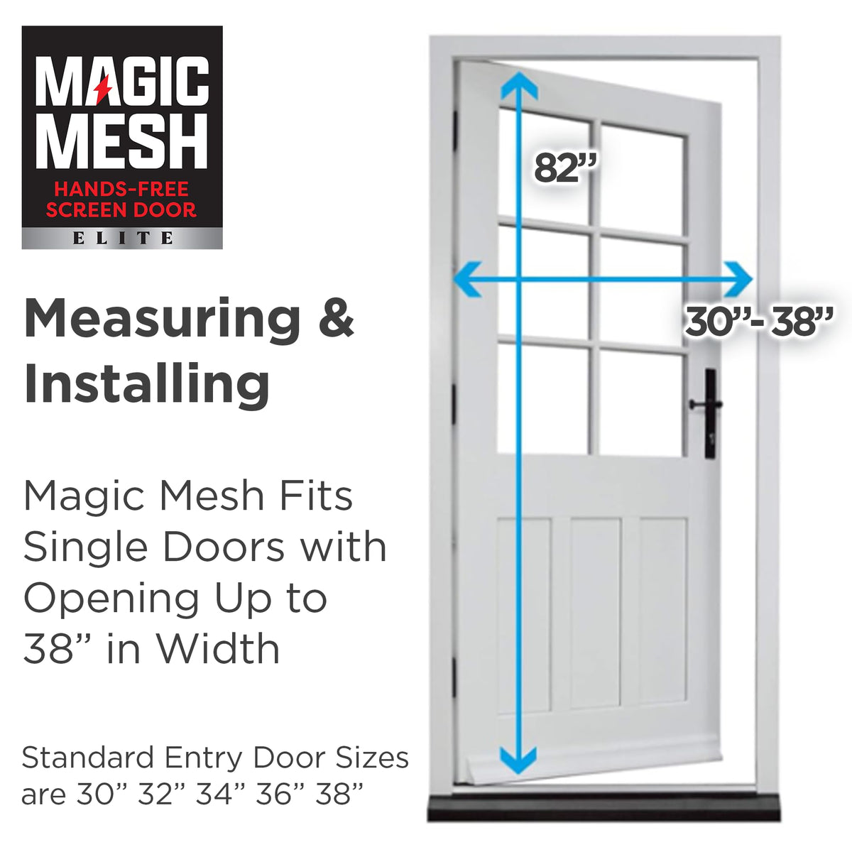 Magnetic Screen Door up to 39 x 83 Inches E62694