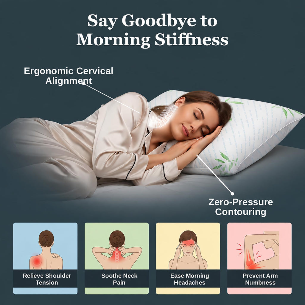 King Size Set of 2 Cooling Hybrid Bed Pillows V57850
