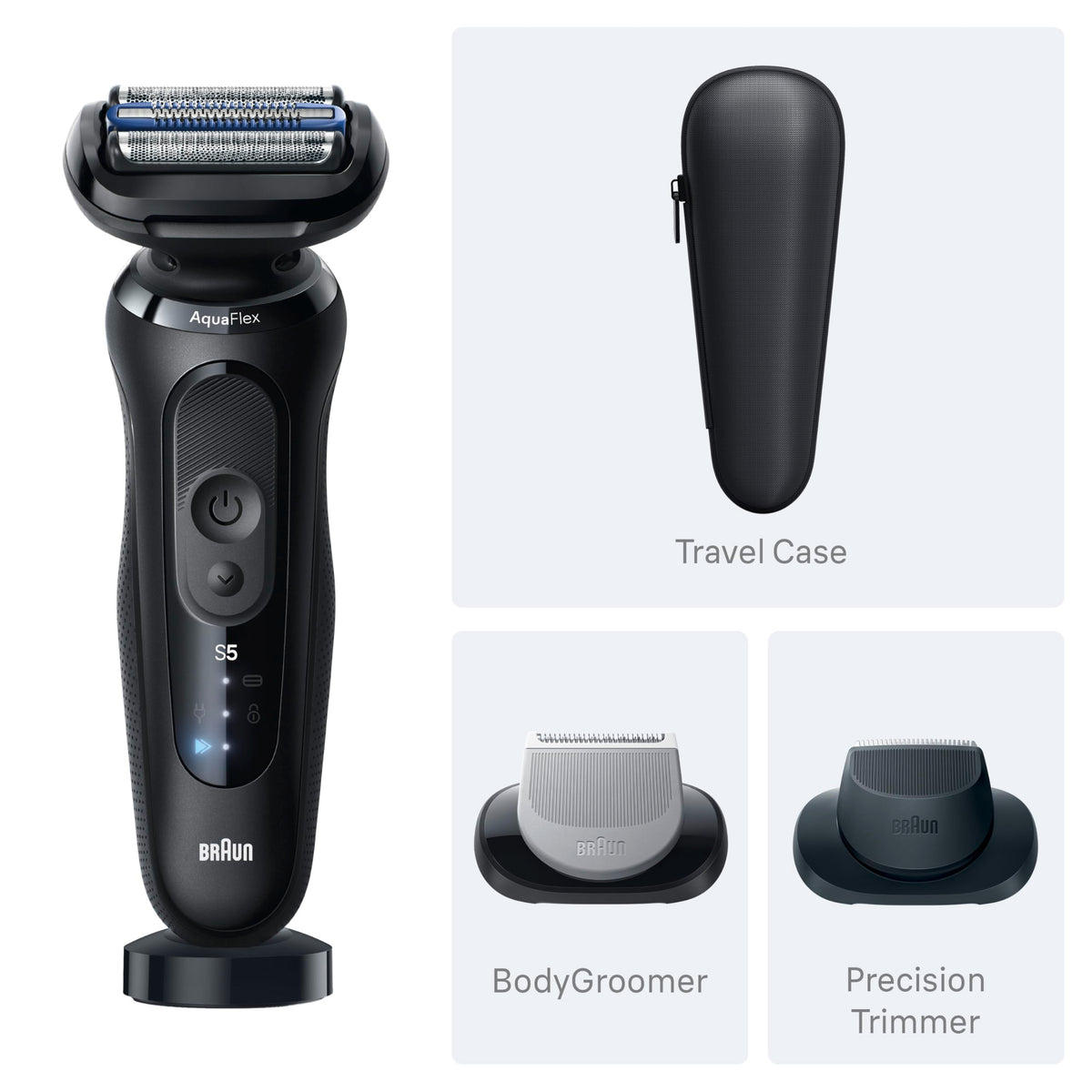 Black Wet & Dry Electric Shaver with Trimmer Q511