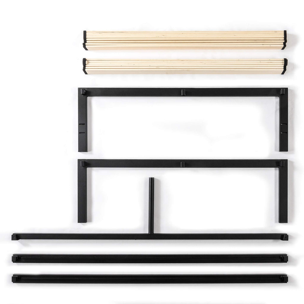 Queen 18 Inch Heavy Duty Steel Platform Bed with Wood Slat T6172