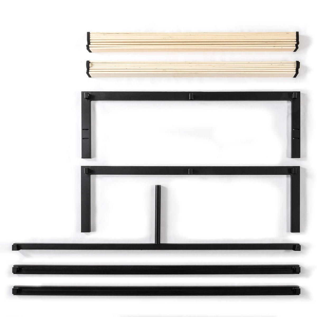 Queen 18 Inch Heavy Duty Steel Platform Bed with Wood Slat T6172