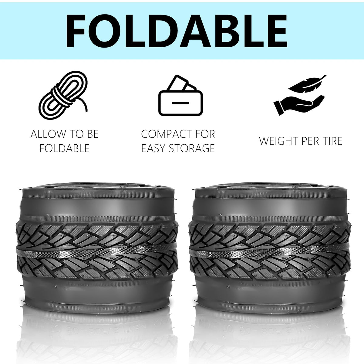 Foldable Road Bike Tires and Inner Tubes 2-Pack M662923