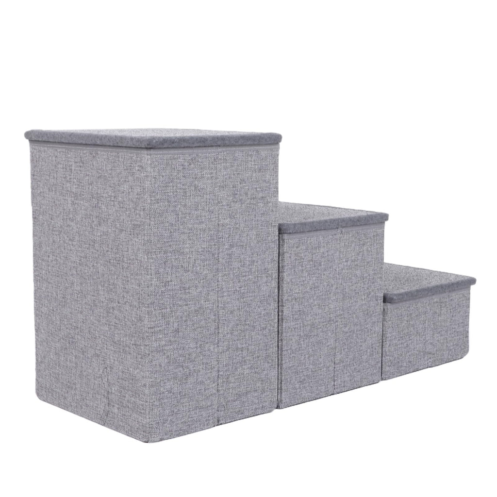 Foldable 3 Step Dog Stairs with Storage Q5051