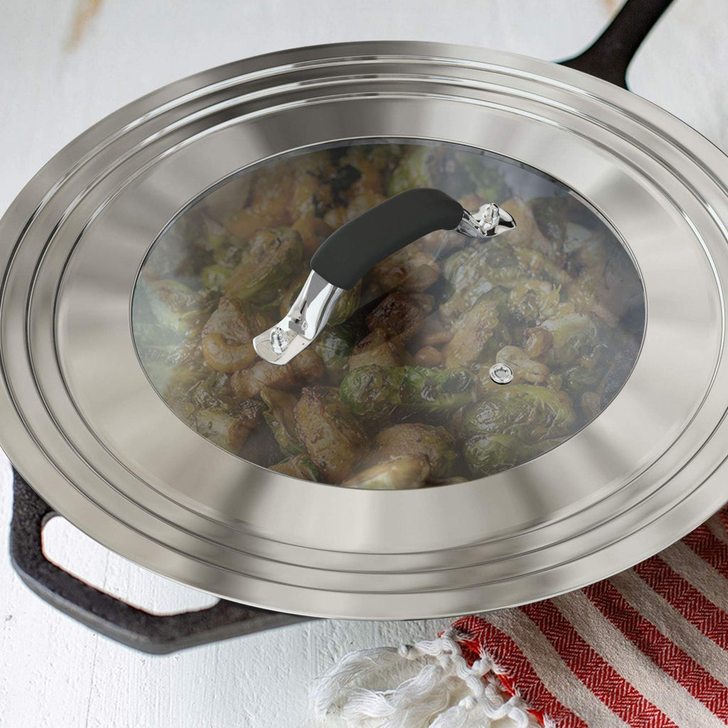 Stainless Steel Universal Lid for Pans Pots Fits 8.25 9 10 11 12 Inch N2129