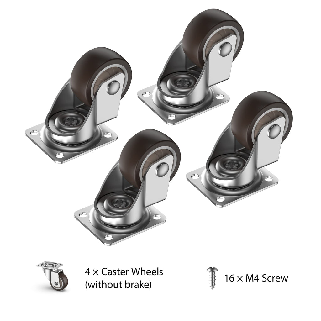 1inch Small Caster Wheels Set of 4 B11659