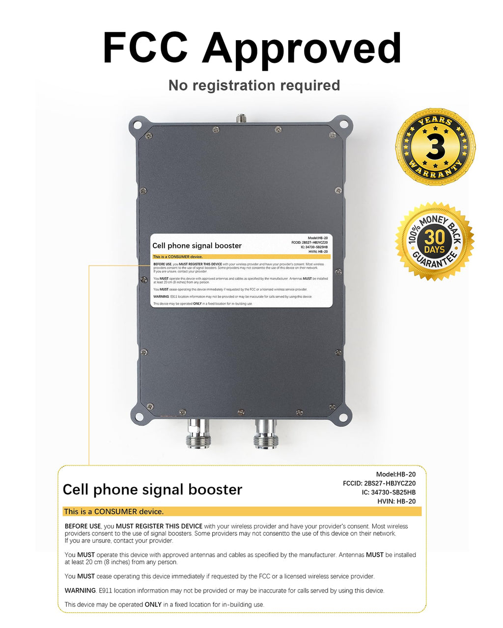 Cell Phone Signal Booster Up to 3000 Sq.Ft 4G LTE 5G Cellular Repeater U993