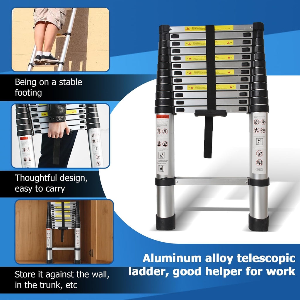 12.5 FT Aluminum Telescoping Ladder U8721