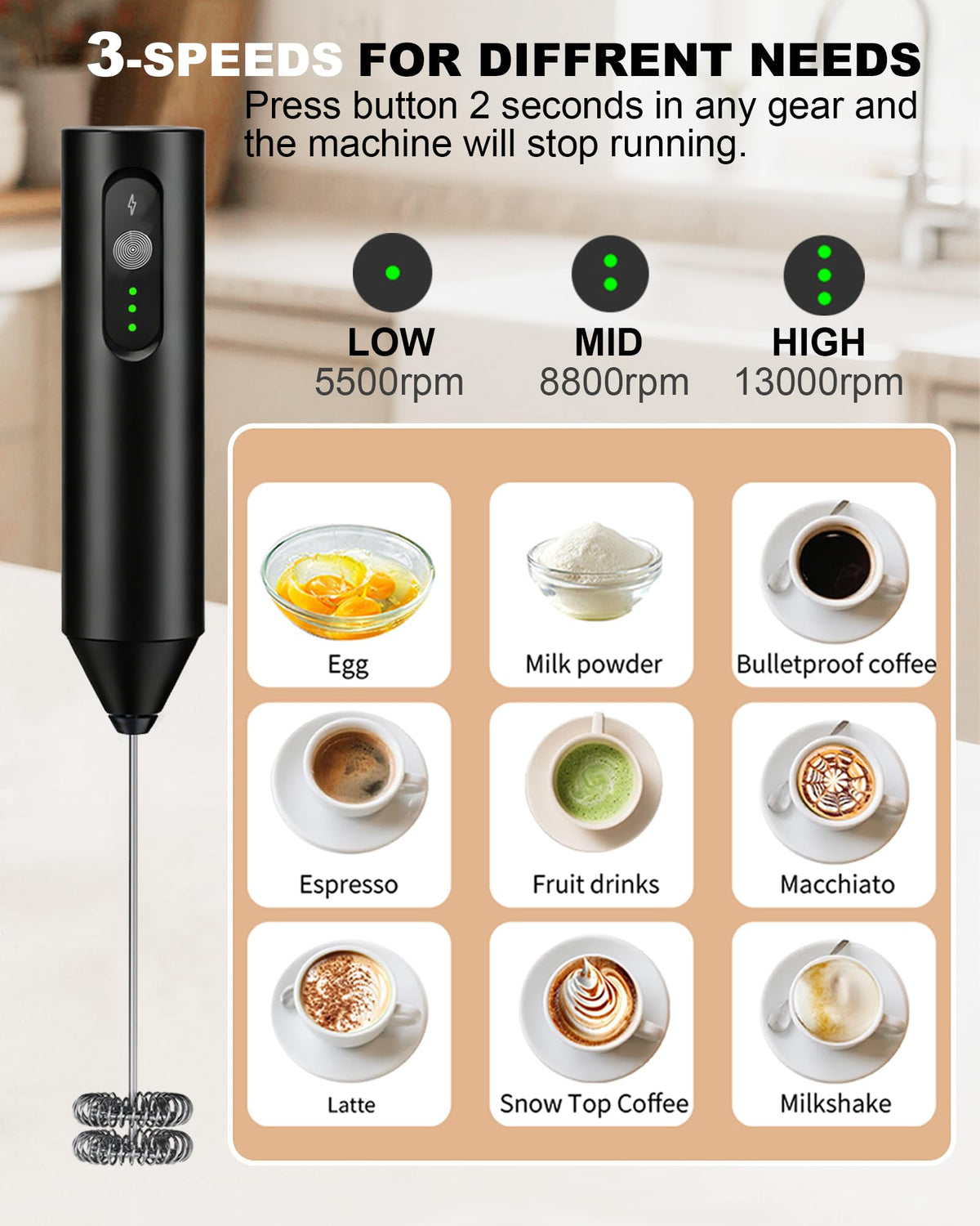 Rechargeable Handheld Milk Frother R59910