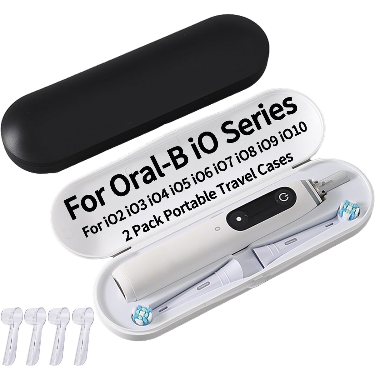 2 Pack Plastic Electric Toothbrush Travel Case A367