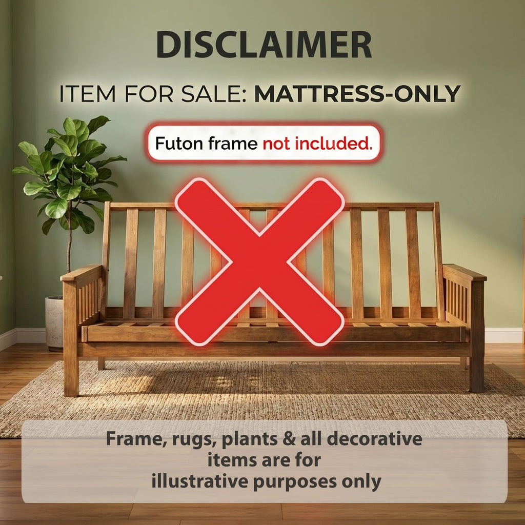 6-Inch Memory Foam Futon Mattress with Removable Cover Q988