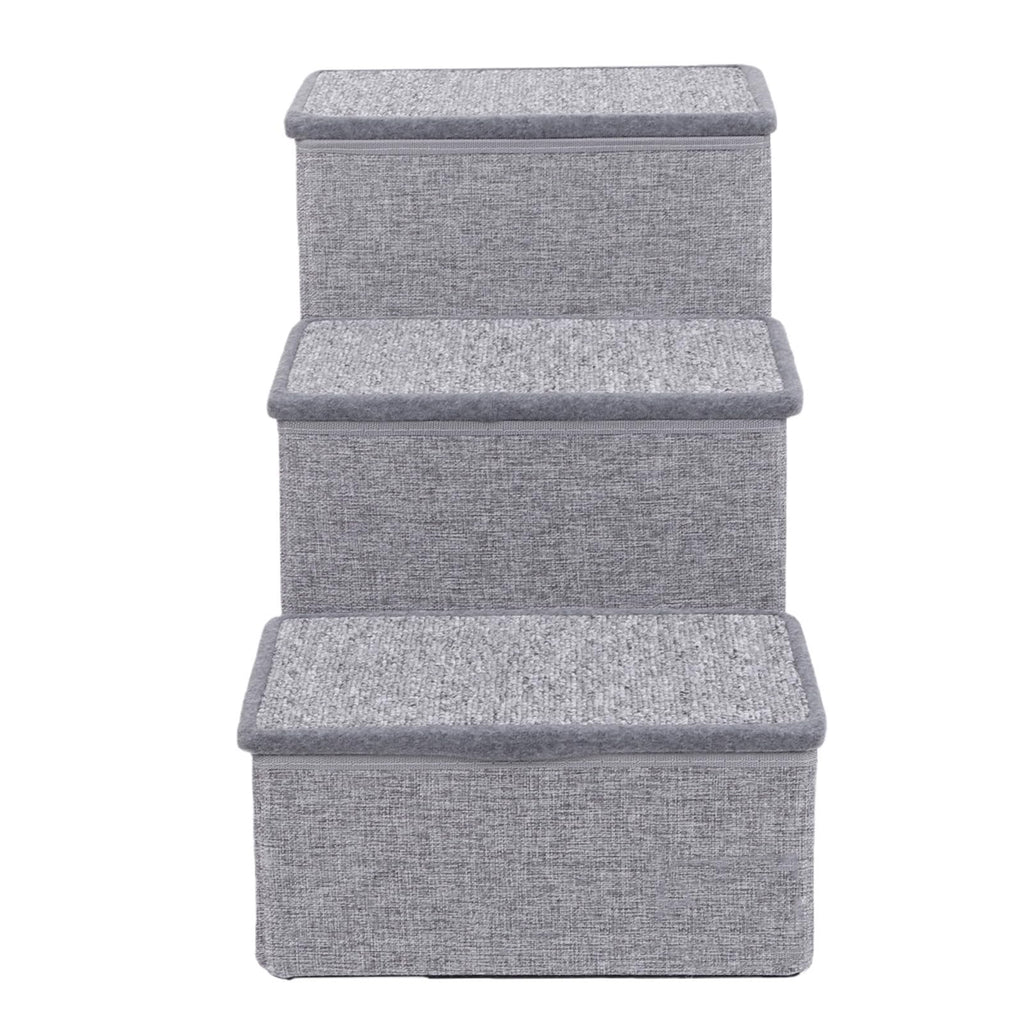 Foldable 3 Step Dog Stairs with Storage Q5051
