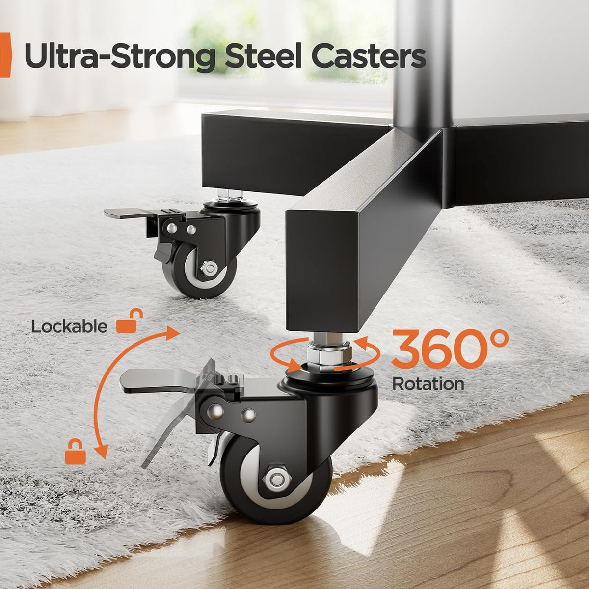 Rolling TV Stand for 32-85 Inch Screens Y375811