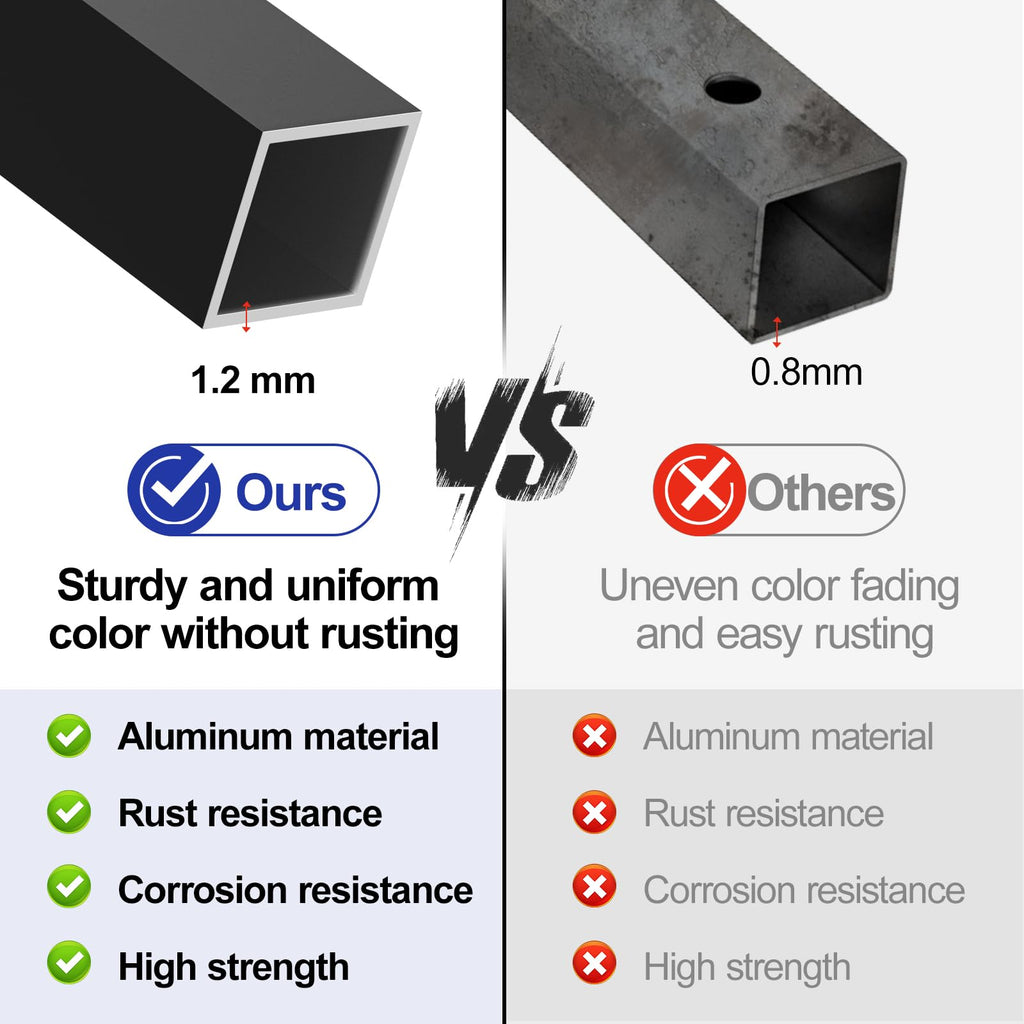 100 Pack 26" Square Black Aluminum Deck Balusters L953673