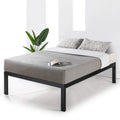 Queen 18 Inch Heavy Duty Steel Platform Bed with Wood Slat T6172