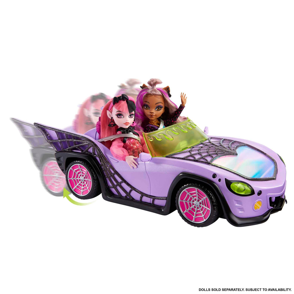 Purple Convertible Toy Car with Spiderweb Details N212