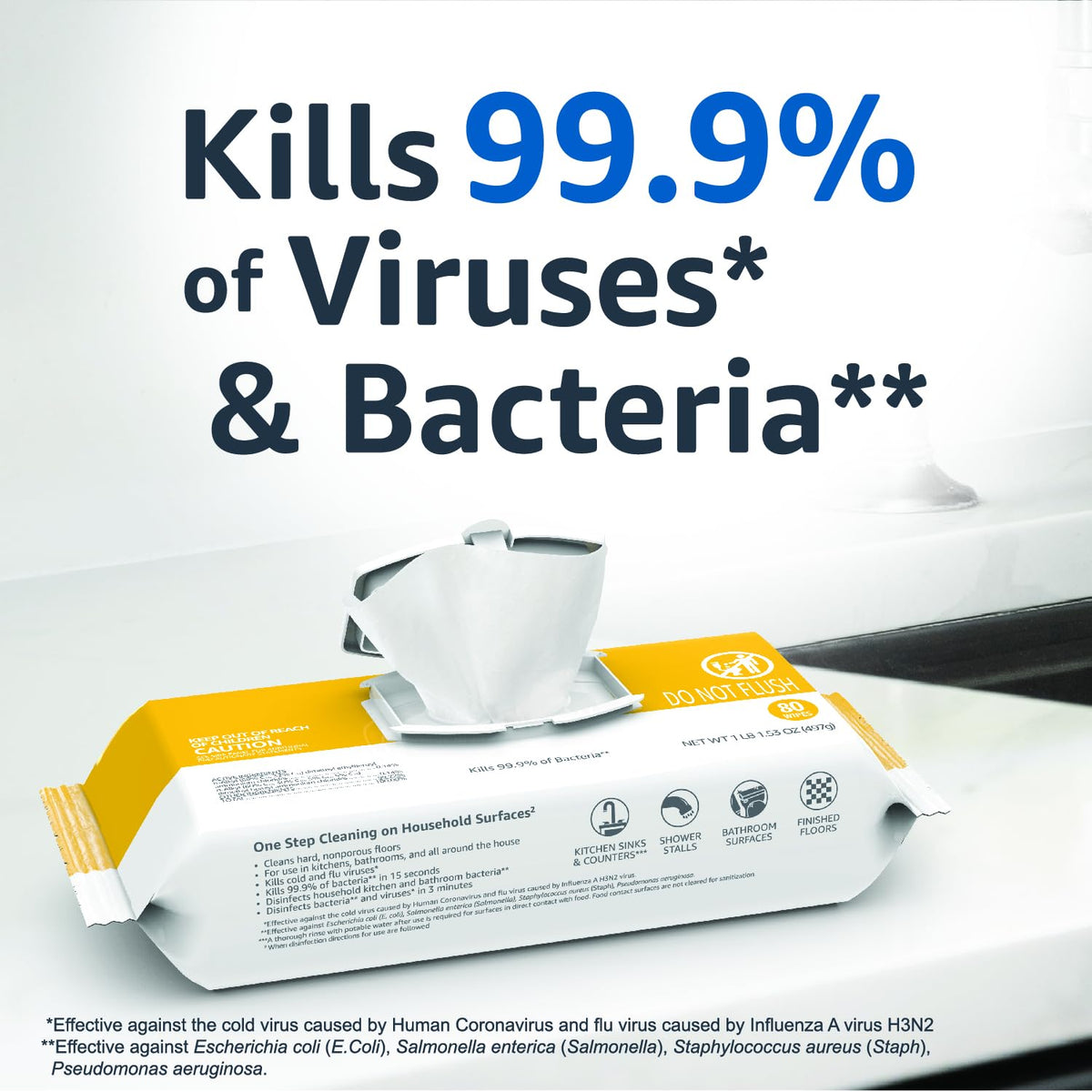 Lemon & Fresh Air Scent Multi-Surface Disinfecting Wipes 320 Count J9670