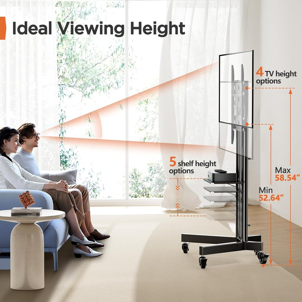 Rolling TV Stand for 32-85 Inch Screens Y375811