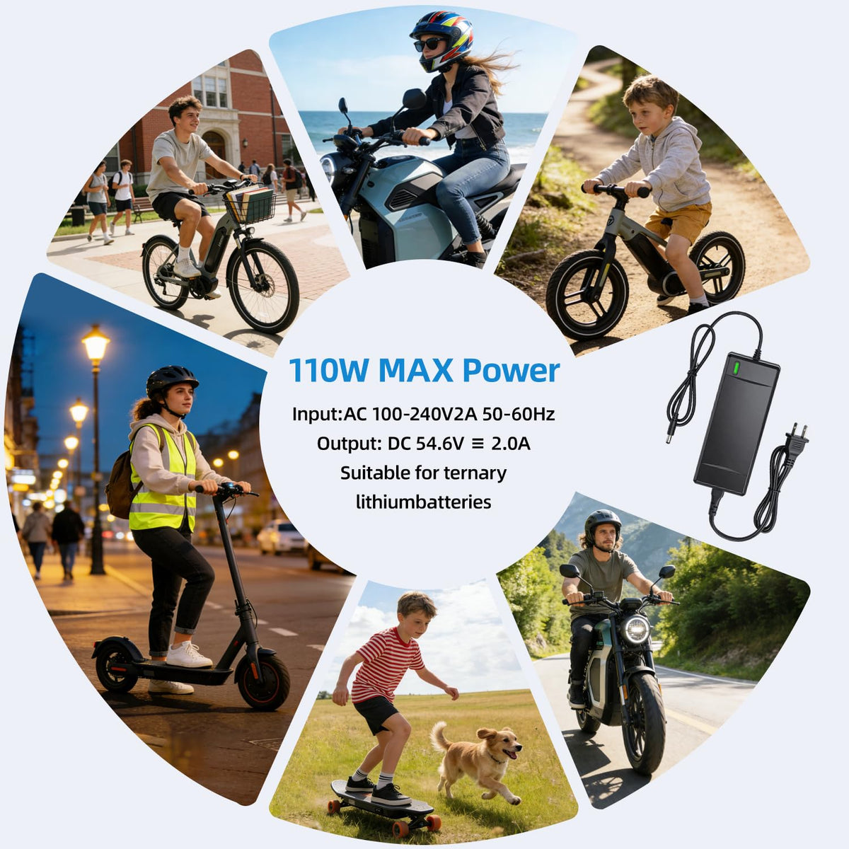 54.6V 2A Electric Bike Charger C2750