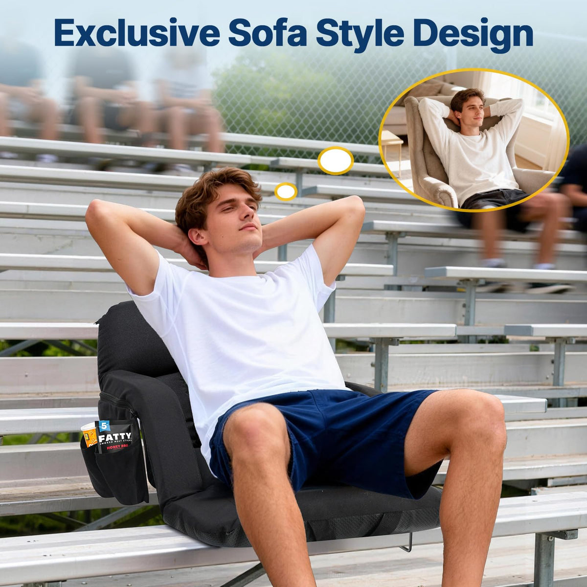 25'' Stadium Seat with Back Support, 2pcs D423682