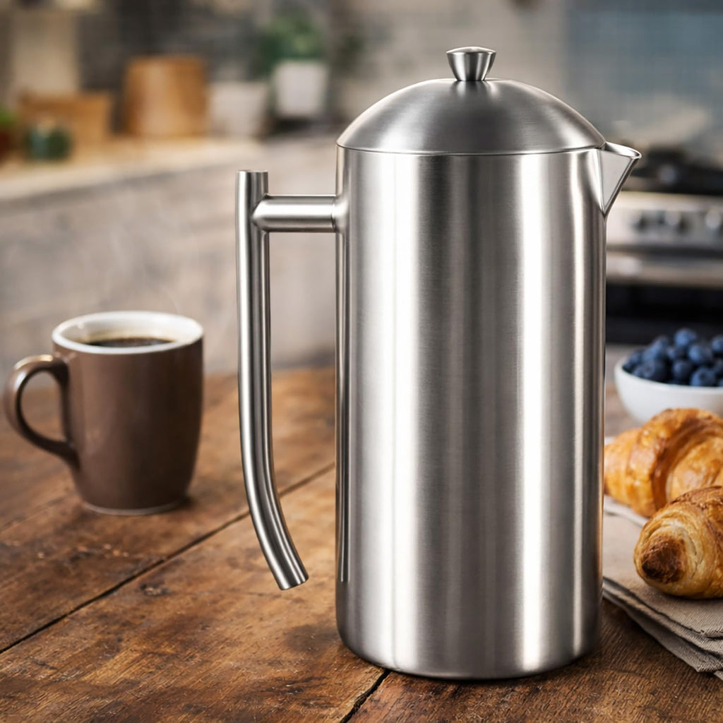 Double-Walled Stainless Steel French Press Coffee Maker 36 oz F33885