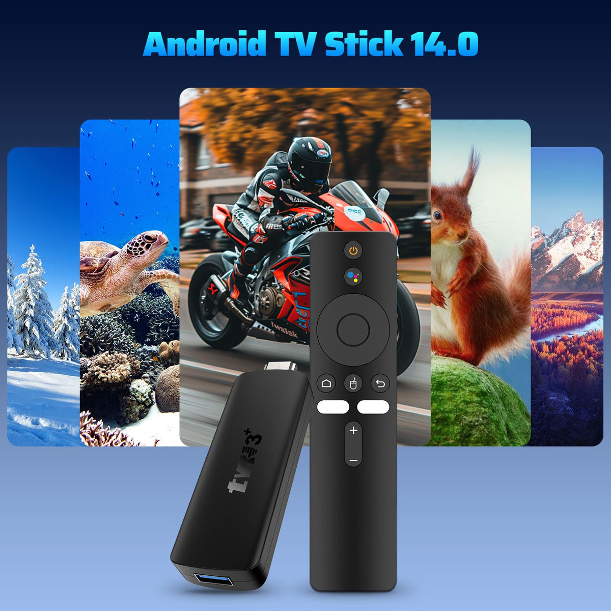 Android 14.0 TV Stick 2GB RAM 16GB ROM 4K WiFi 6 T998110