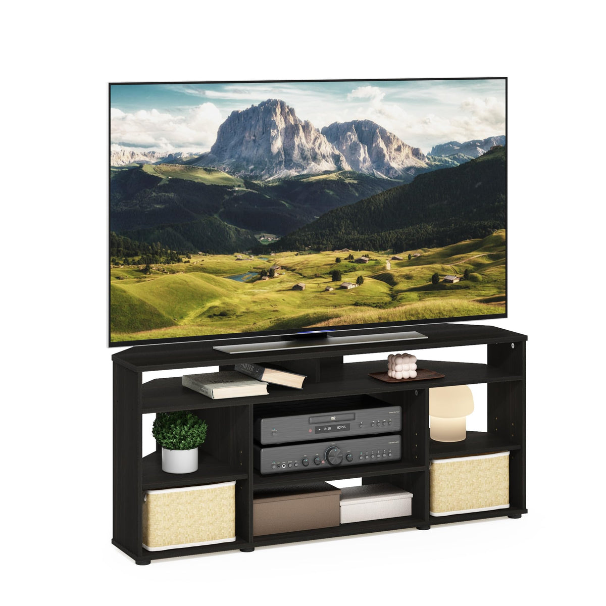 4-Tier Corner TV Stand with Storage Shelf B414769