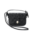 Genuine Leather Floral Embossed Crossbody Bag E382