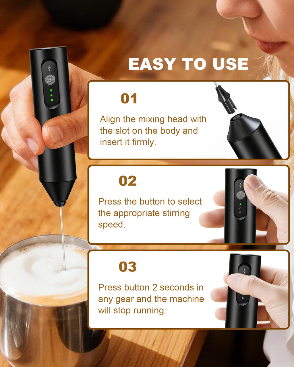 Rechargeable Handheld Milk Frother R59910