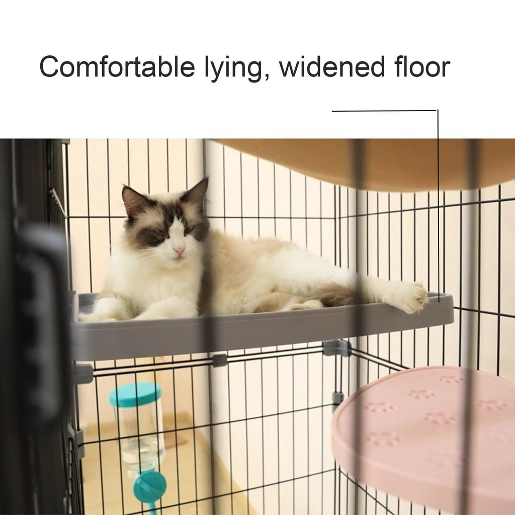 Foldable 4 Tier Detachable Cat Cage with Hammock K9218