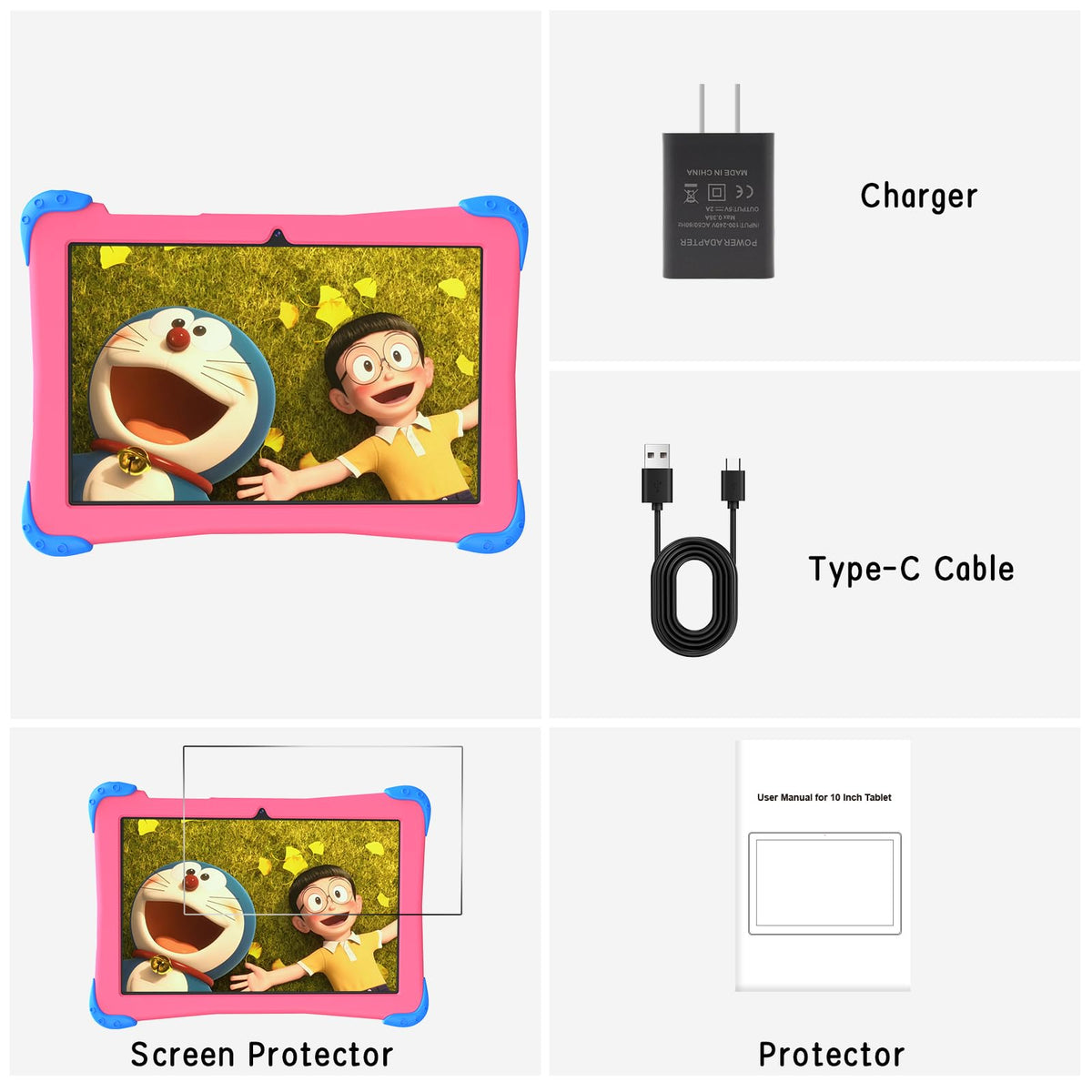 10 inch Android 14 Kids Tablet with Case L52986