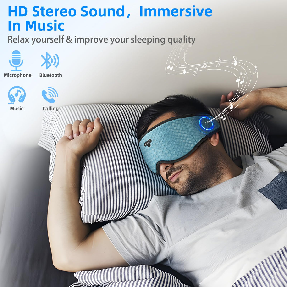 Adjustable Bluetooth 3D Sleep Mask I18566