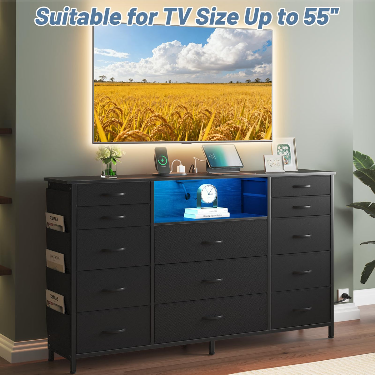 13 Drawer Fabric Dresser Y564189