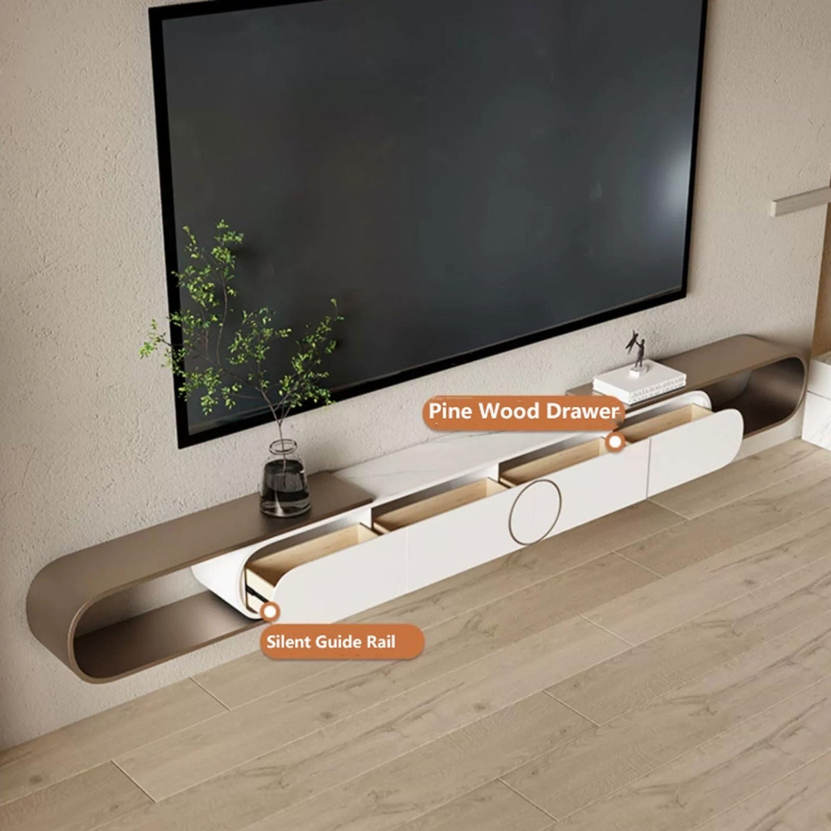 Expandable Wall Mounted TV Stand with Storage V831437