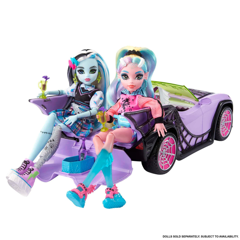 Purple Convertible Toy Car with Spiderweb Details N212