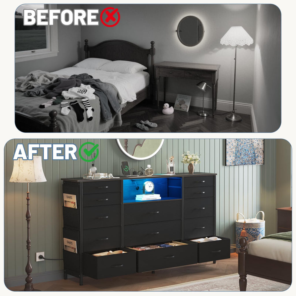 13 Drawer Fabric Dresser Y564189