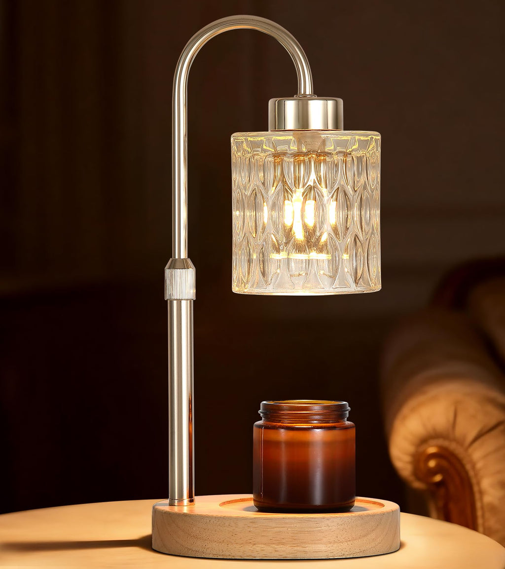 Gold Candle Warmer Lamp with Dimmer and Timer V17220