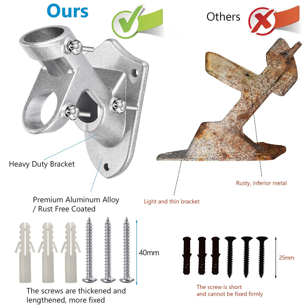 Heavy Duty Aluminum Flag Pole Holder 1" Inner Diameter Z2057