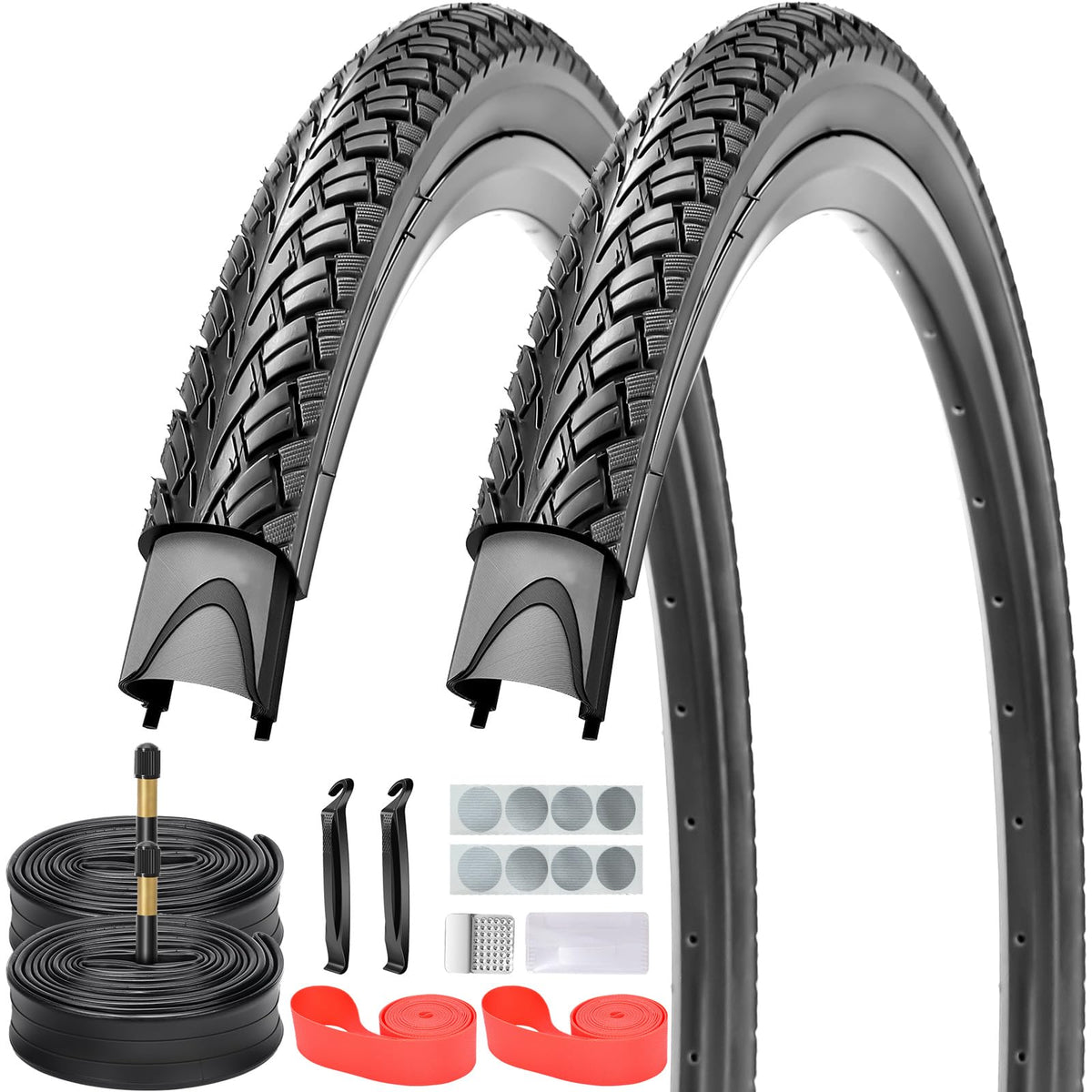 Foldable Road Bike Tires and Inner Tubes 2-Pack M662923