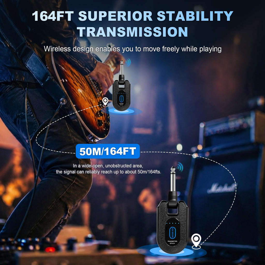 Wireless Guitar System 2.4GHz for Electric Guitar Bass C45264