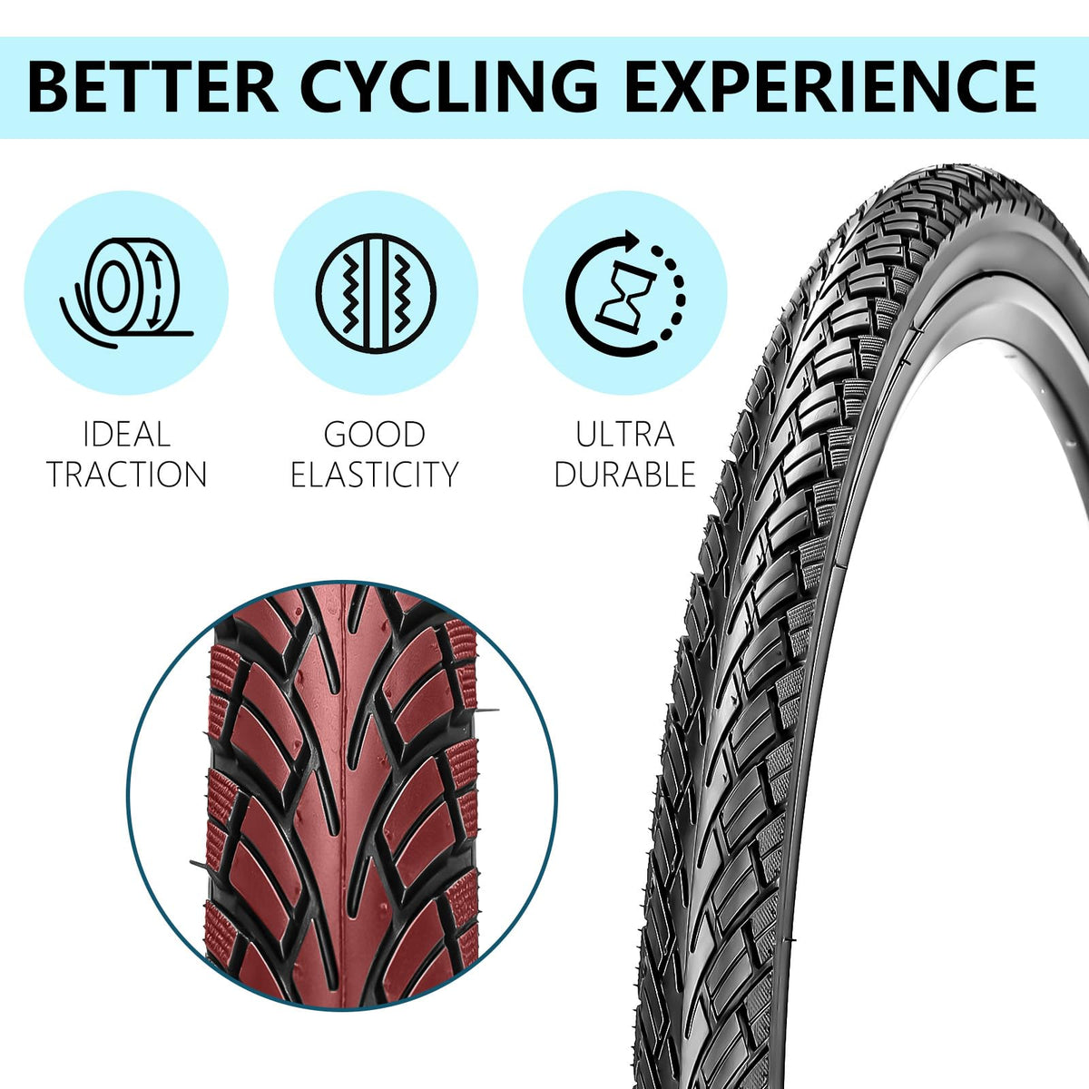 Foldable Road Bike Tires and Inner Tubes 2-Pack M662923