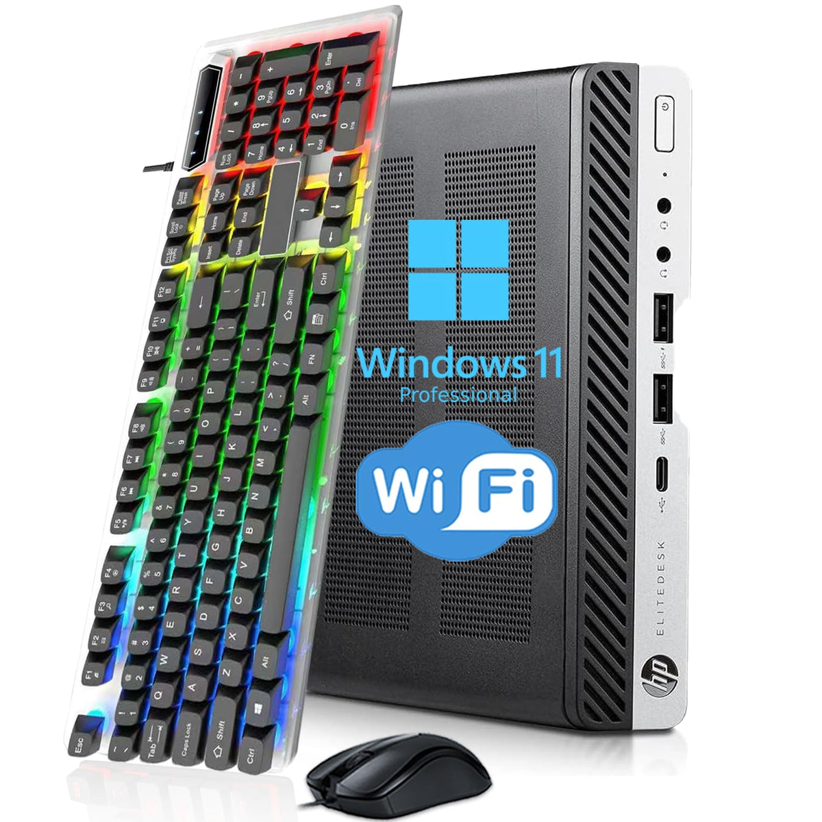 Mini PC Desktop Computer, Intel Core i5-9500T, 8GB DDR4 RAM, 256GB SSD, Windows 11 Pro U696493