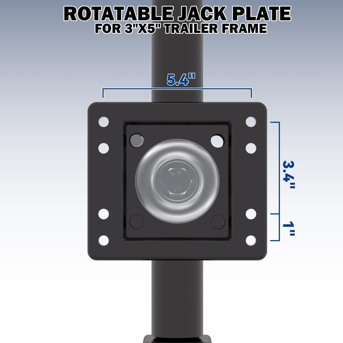 Boat Trailer Jack with Wheel, 10" Lift G600