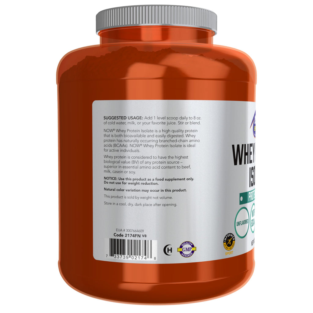 Whey Protein Isolate 24 g With BCAAs Unflavored Powder 5 lbs I68717