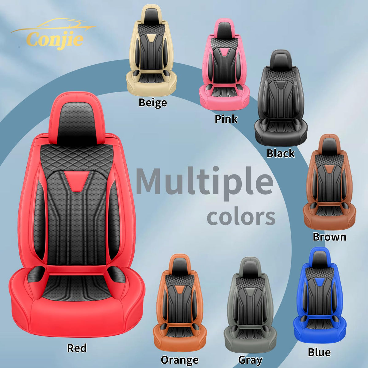 Red & Black Car Seat Covers R423354