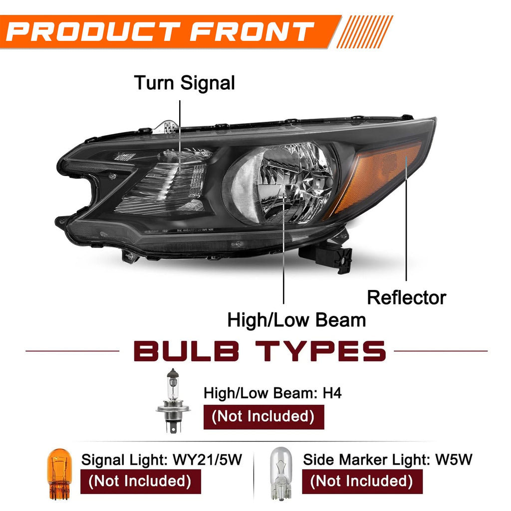 Black Halogen Headlight Assembly S205369